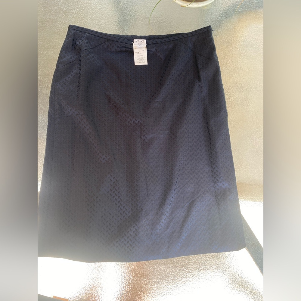 Armani Collezioni Navy A-Line Skirt